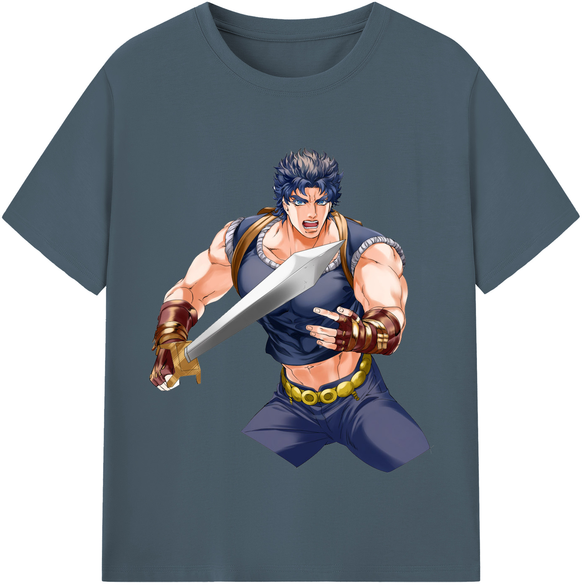 （画像用） ジョジョの奇妙な冒険 /ジョナサン?ジョースター JoJo's Bizarre Adventure Jonathan Joestar 綿100％半袖Tシャツ（フロントプリント）